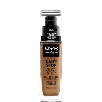 Can’T stop не остановит 24-часовой тональный крем Nyx Professional Makeup, цвет golden