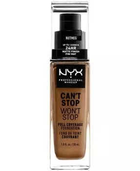 Can't Stop Won't Stop Full Coverage Foundation, 1 унция Nyx Professional Makeup, цвет 16.5 Nutmeg (medium deep/cool undertone)
