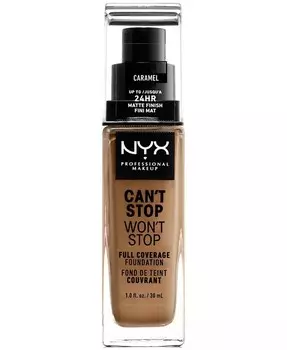 Can’t Stop Won’t Stop Full Coverage Foundation, 1 унция Nyx Professional Makeup, цвет 15 Caramel (caramel beige/olive undertone)