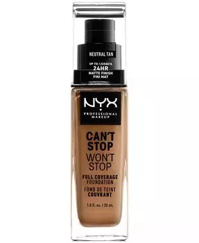 Can't Stop Won't Stop Full Coverage Foundation, 1 унция Nyx Professional Makeup, цвет 12.7 Neutral Tan (medium light/neutral undertone)