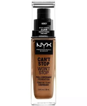 Can't Stop Won't Stop Full Coverage Foundation, 1 унция Nyx Professional Makeup, цвет 15.8 Honey (medium tan/warm undertone)
