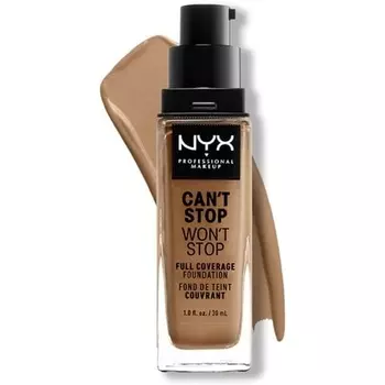 Can'T Stop Won'T Stop Тональный крем с полным покрытием Vegan Formula Matte Finish Caramel 15, Nyx Professional Makeup