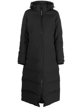 Canada Goose длинный пуховик, черный