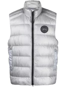 Canada Goose дутый жилет Crofton с эффектом металлик, серый