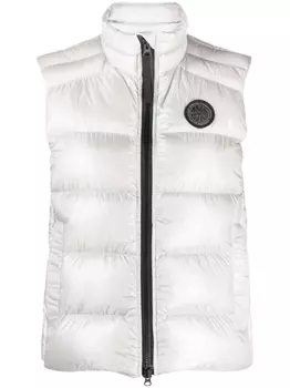 Canada Goose дутый жилет Everett с нашивкой-логотипом, серебристый