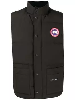 Canada Goose дутый жилет с нашивкой-логотипом, черный