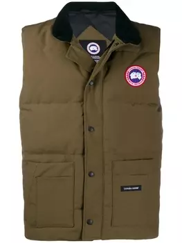 Canada Goose дутый жилет, зеленый