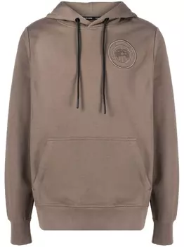 Canada Goose худи с вышитым логотипом, нейтральный цвет
