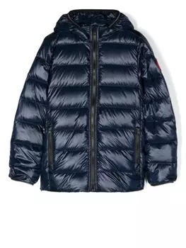 Canada Goose Kids пуховик Crofton с капюшоном, синий