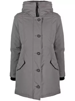 Canada Goose пальто Rossclair с нашивкой-логотипом, серый
