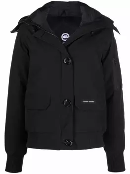 Canada Goose пуховик Chilliwack с нашивкой-логотипом, черный