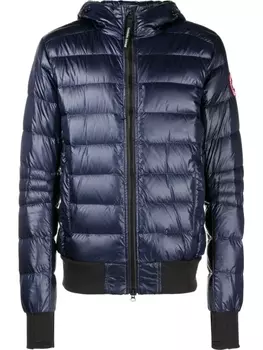 Canada Goose пуховик Crofton с капюшоном, синий