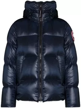 Canada Goose пуховик Crofton с нашивкой-логотипом, синий