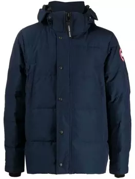 Canada Goose пуховик на молнии с капюшоном, синий