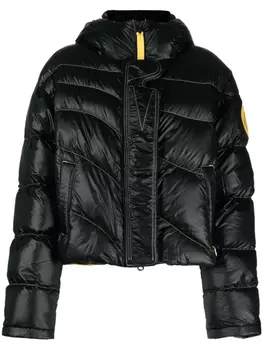 Canada Goose пуховик с нашивкой-логотипом, черный