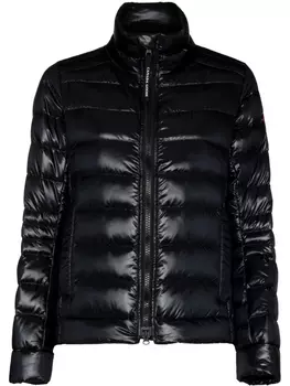 Canada Goose пуховик с нашивкой-логотипом, черный
