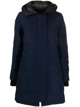 Canada Goose пуховик с нашивкой-логотипом, синий