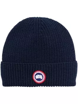 Canada Goose шапка бини Arctic Disc в рубчик, синий