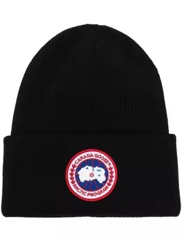 Canada Goose шапка бини Arctic в рубчик, черный