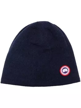 Canada Goose шапка бини с логотипом, синий