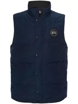 Canada Goose стеганый жилет с нашивкой-логотипом, синий