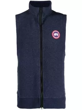 Canada Goose жилет с нашивкой-логотипом, синий