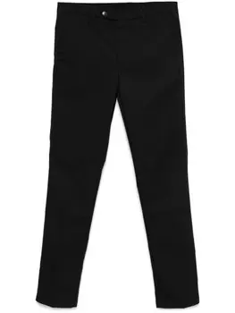 Canali брюки чинос из габардина, черный