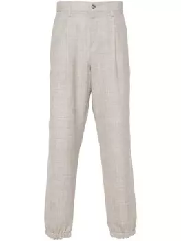 Canali брюки из ткани шамбре, серый