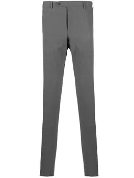 Canali брюки строгого кроя из смесовой шерсти, серый