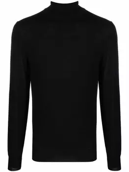 Canali джемпер с высоким воротником, черный