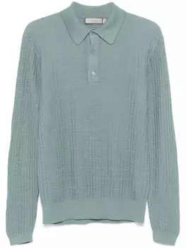 Canali фактурная рубашка поло, зеленый