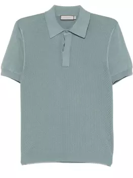 Canali фактурная рубашка поло, зеленый