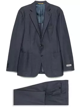 Canali фактурный костюм, синий