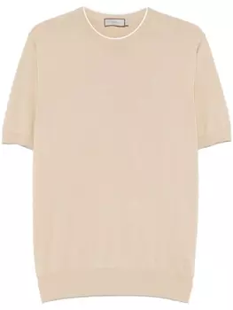 Canali футболка с круглым вырезом, нейтральный цвет