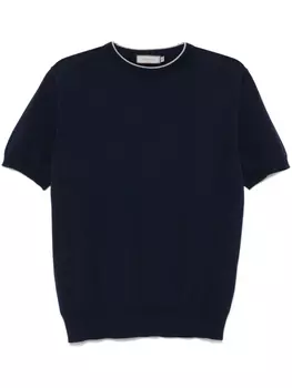 Canali футболка тонкой вязки, синий