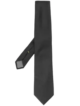 Canali галстук с заостренным концом, черный