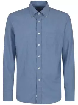 Canali хлопковая рубашка, синий