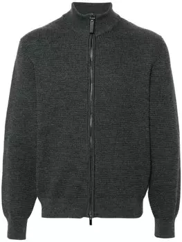Canali кардиган из мериносовой шерсти на молнии, серый