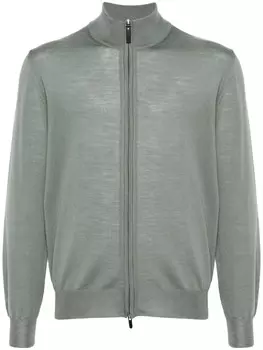 Canali кардиган из шерсти мериноса, зеленый