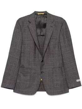 Canali клетчатый пиджак, серый