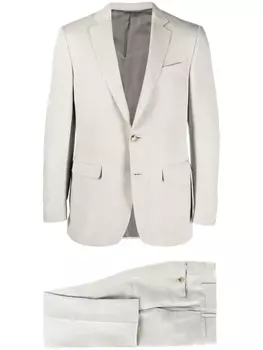 Canali костюм-двойка с однобортным пиджаком, нейтральный цвет