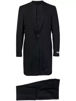 Canali костюм из смесовой шерсти с однобортным пиджаком, синий
