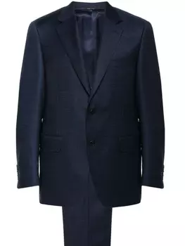 Canali костюм с однобортным пиджаком, синий