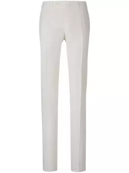 Canali льняные брюки строгого кроя, белый