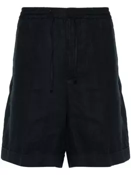 Canali льняные шорты-бермуды, синий