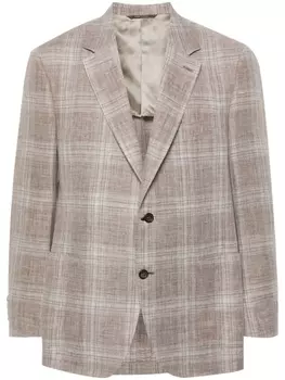 Canali однобортный пиджак, коричневый