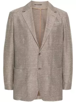 Canali однобортный пиджак, коричневый