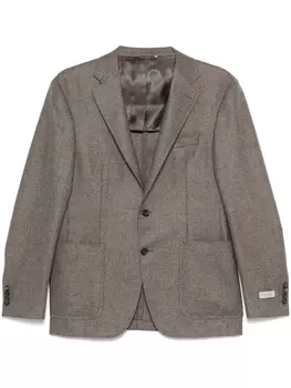 Canali однобортный пиджак, коричневый