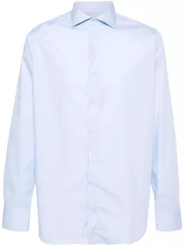 Canali однотонная рубашка, синий