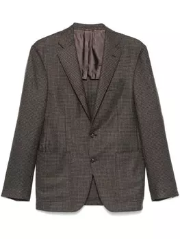 Canali пиджак в ломаную клетку, коричневый
